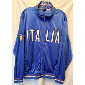 Infinity Brand Italia Full Zip Track Jacket Size 3XL Blue Embroidered Logo